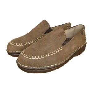 Born Loafers Adult Size 7 Eu 38 Naldo Brown Suede Unisex Comfort Slippers Shoes